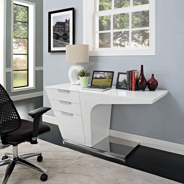 50 Modern Home Office Desks For Your, Modern Computer Desk White Gloss