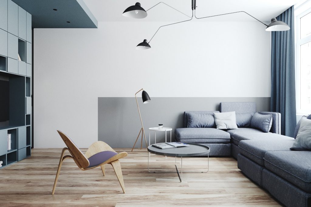 Two Small Apartments A Blue Oasis Of Minimalist Living