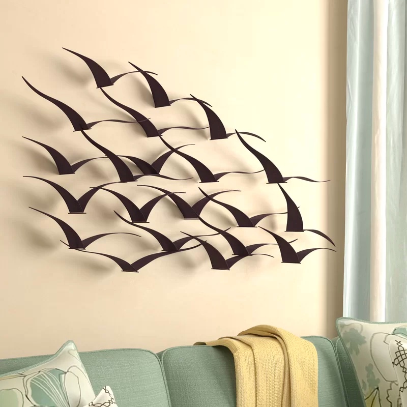 Flock Of Birds Metal Wall Art 3d Bird Sculpture Decor Idea Interior Design Ideas - Metal Wall Decoration Ideas