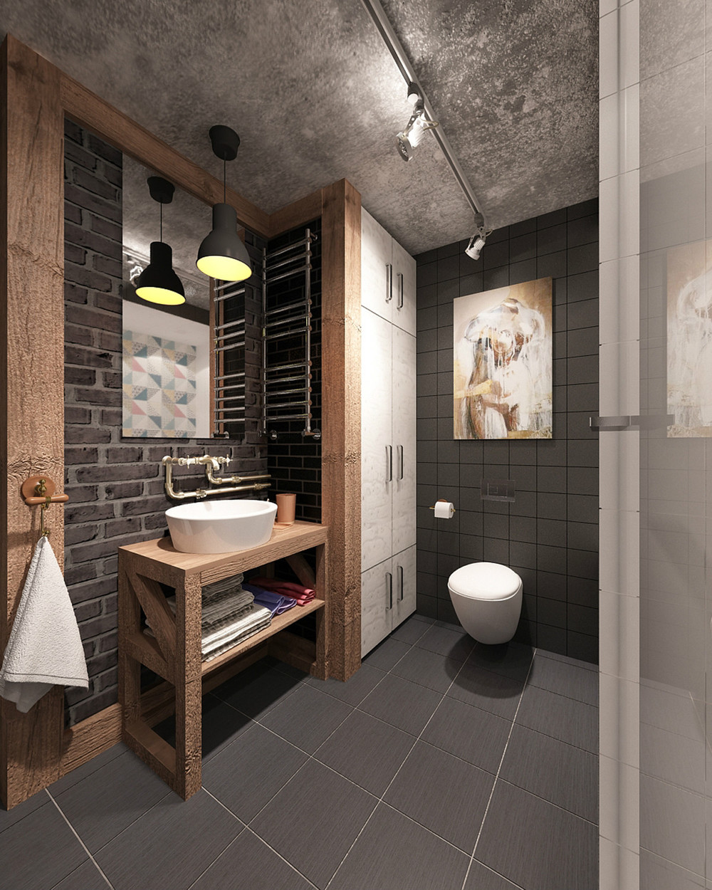 18 Industrial Style Bathrooms Plus Ideas & Accessories You Can ...