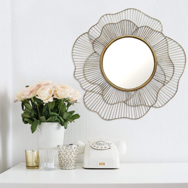 51 Decorative Wall Mirrors To Fill That Empty Space In Your - Flower Mirror Wall Art