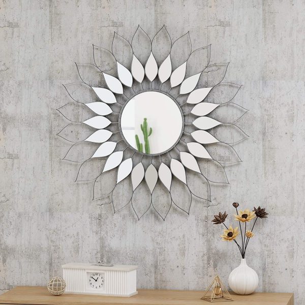 51 Decorative Wall Mirrors To Fill That Empty Space In Your - Flower Mirror Wall Art