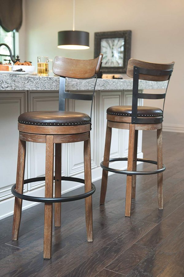 51 Swivel Bar Stools To Go With Any Decor, Industrial Leather Bar Stools With Backs