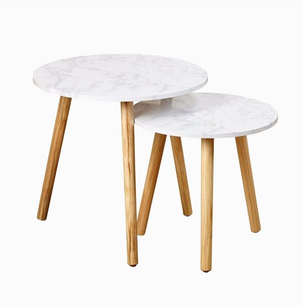 41 Nesting Coffee Tables That Save, Round Coffee Table Nested Stools