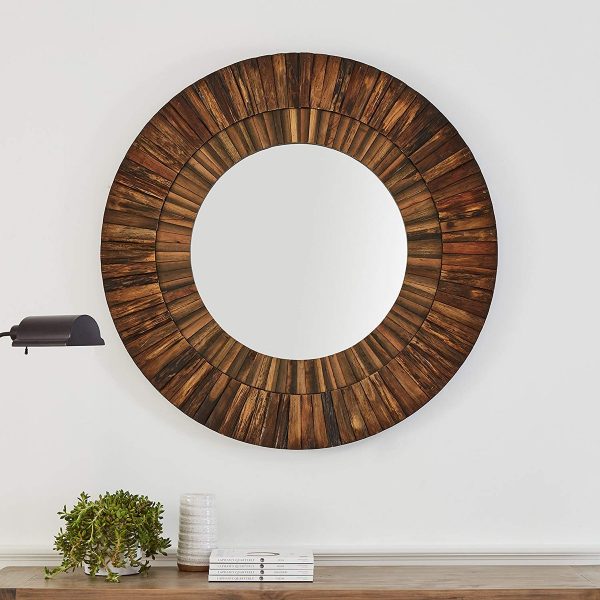 51 Decorative Wall Mirrors To Fill That, Wooden Wall Mirror Design
