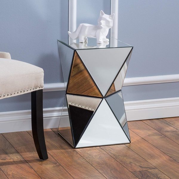 Small Side Tables That Radiate Modern Charm, Mirrored Small End Table