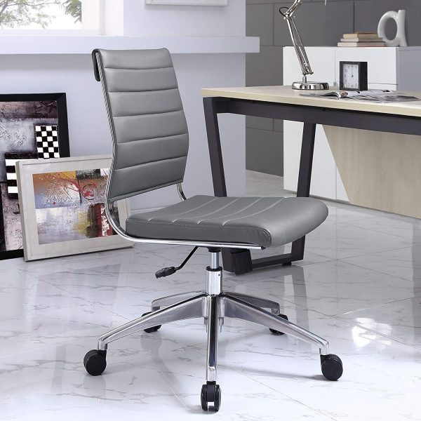 Computer Chairs That Are Comfortable, Armless Leather Office Chair