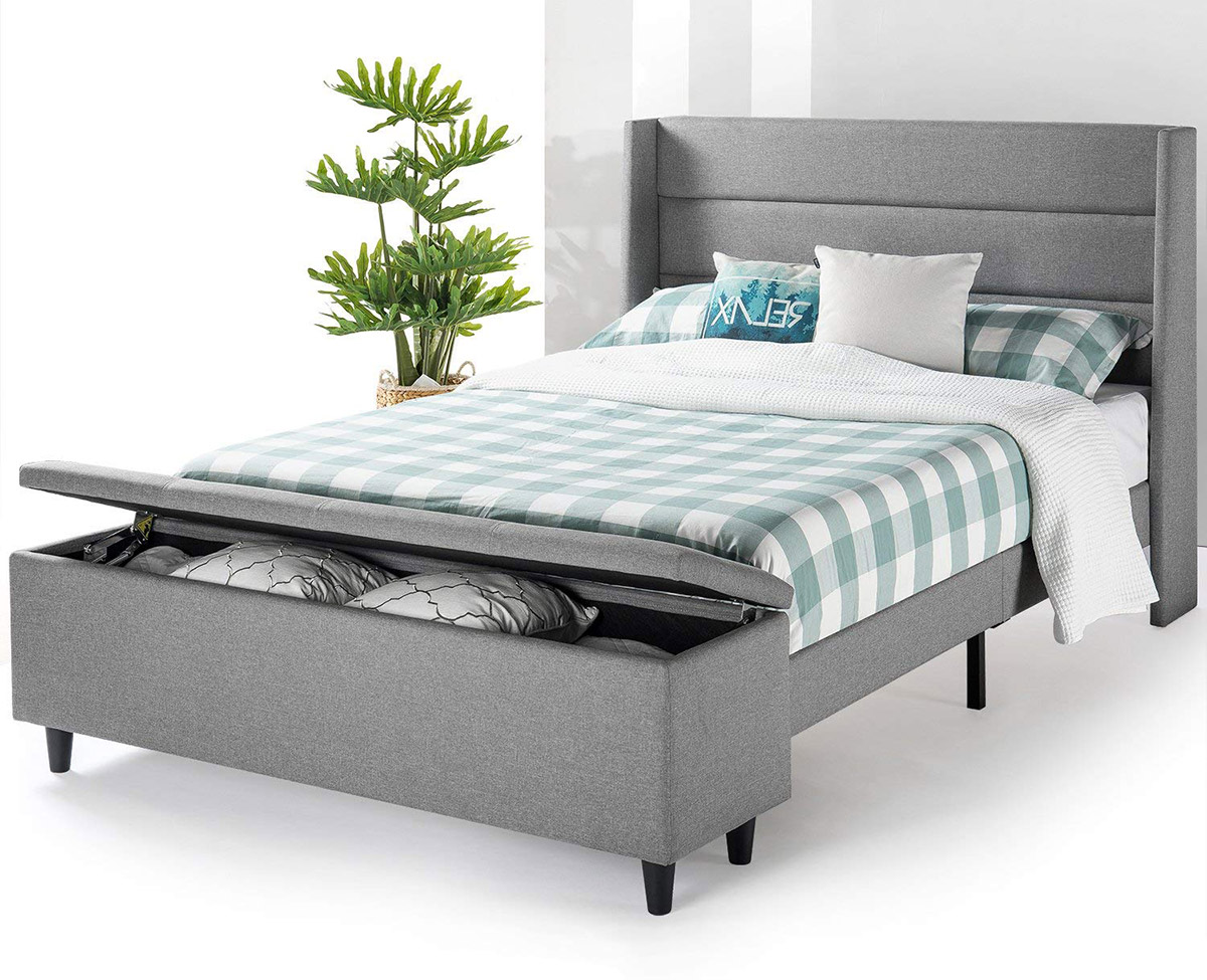 51 Modern Platform Beds To Refresh Your, Full Size Platform Bed Frame With Storage White