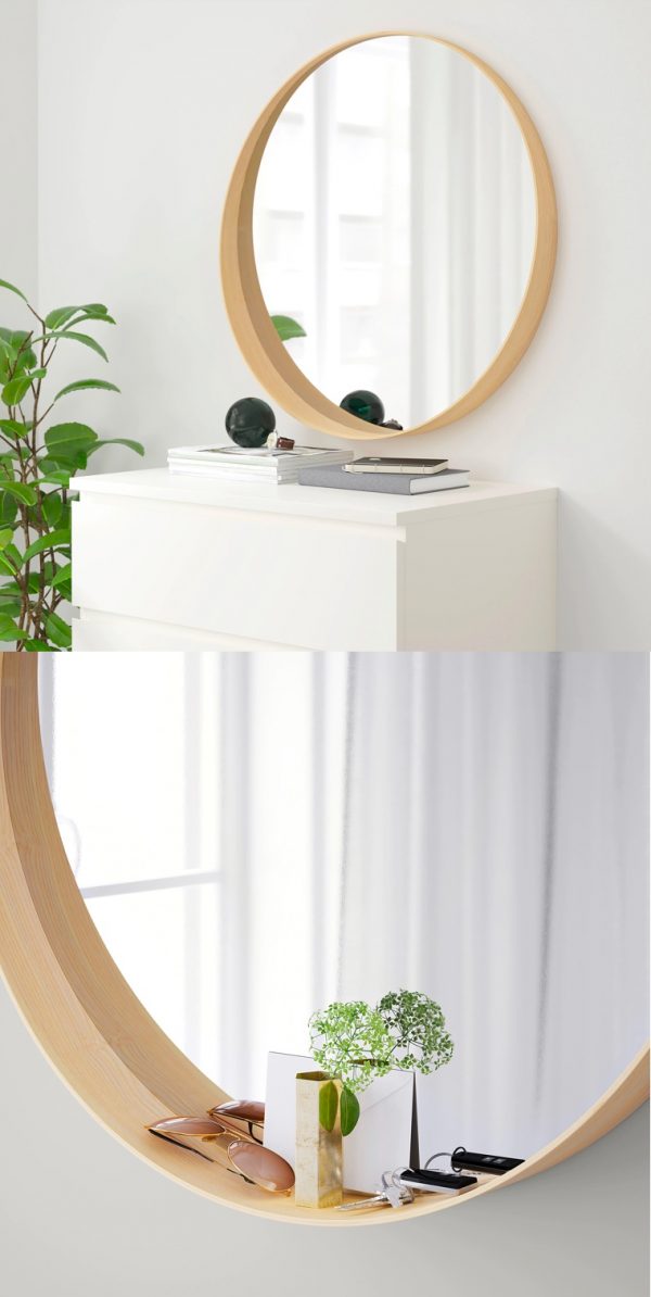 Vanity Mirrors To Update Your Bathroom, Round Mirror Leather Strap Ikea