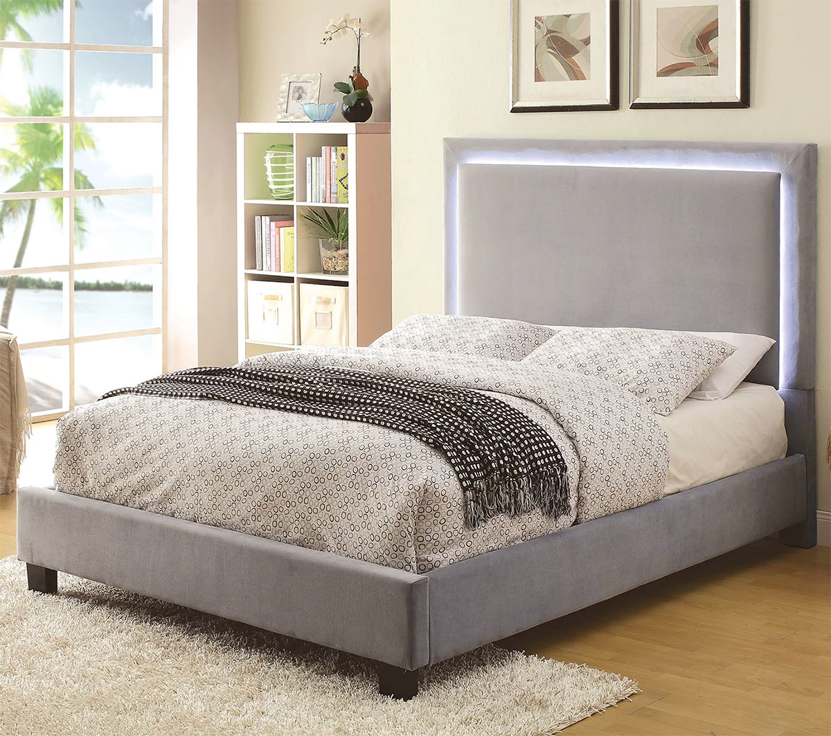 51 Modern Platform Beds To Refresh Your, King Size Headboard With Built In Reading Lights