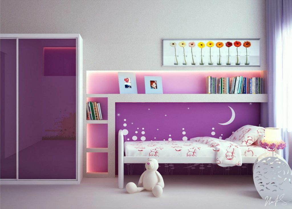 Child-s purple bedroom | Interior Design Ideas