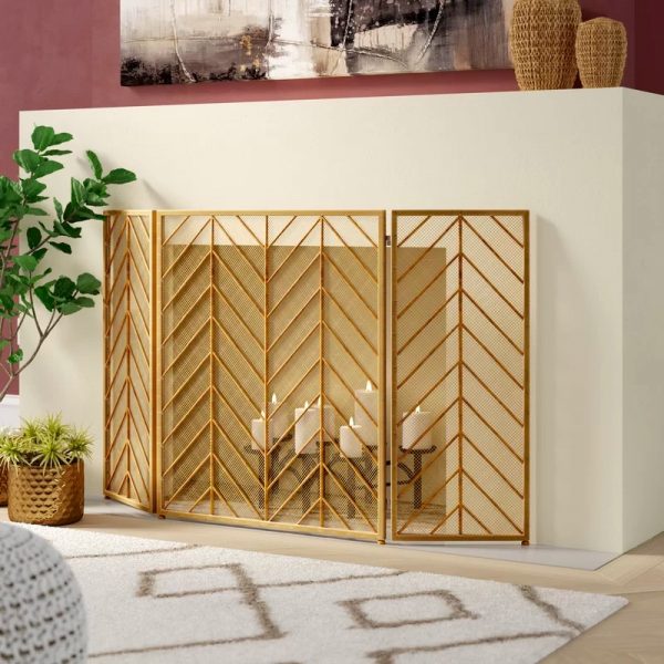 51 Decorative Fireplace Screens To, Gold Decorative Fireplace Screens