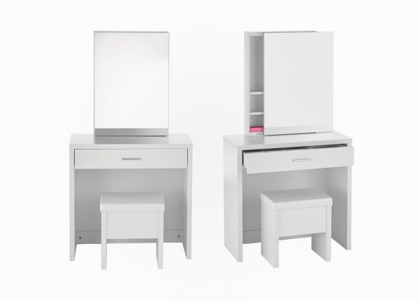 Mini Vanity Table With Mirror, Small Black Vanity Without Mirror