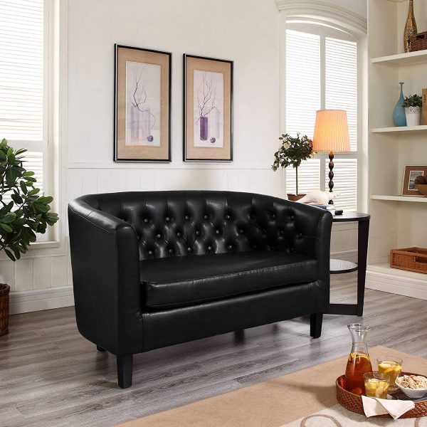 51 Loveseats That Are Comfortable, Modern Leather Loveseat Sofa