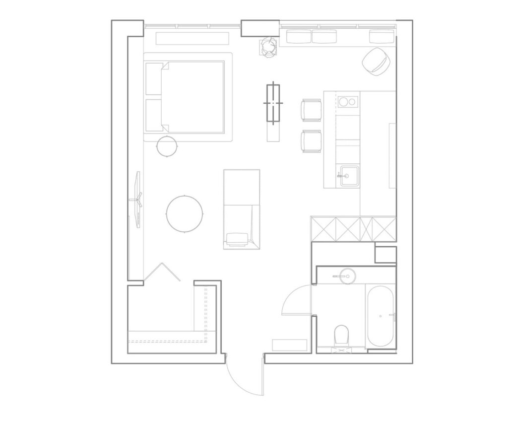 3 Beautiful Small Apartment Interiors [Includes Layout]