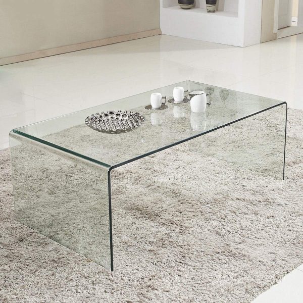51 Glass Coffee Tables That Every, Rounded Edge Glass Coffee Table