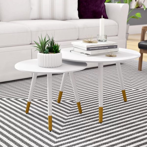 51 Round Coffee Tables To Give Your, Round Coffee Table White Top Wood Legs