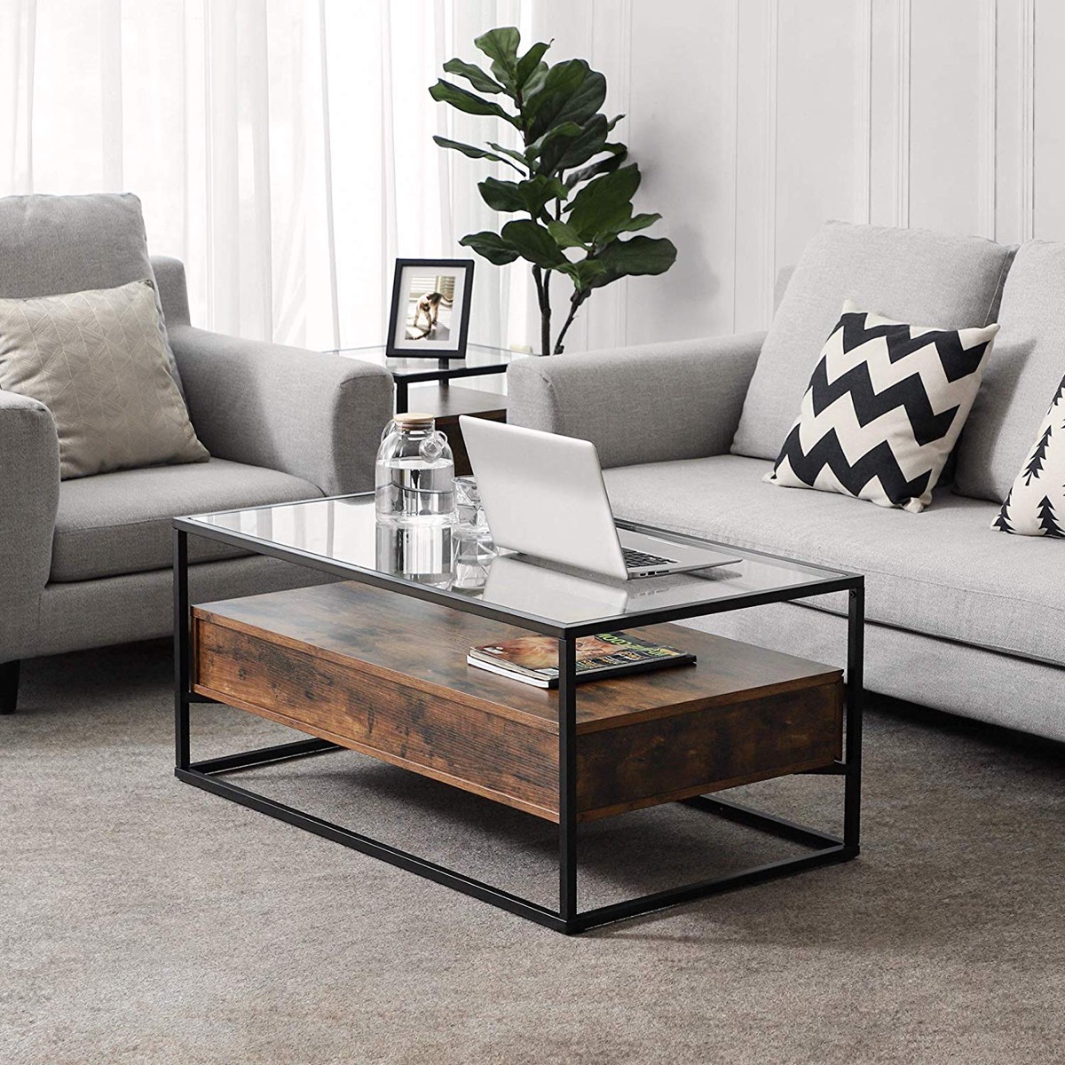 51 Glass Coffee Tables That Every, Small Glass Side Tables For Living Room
