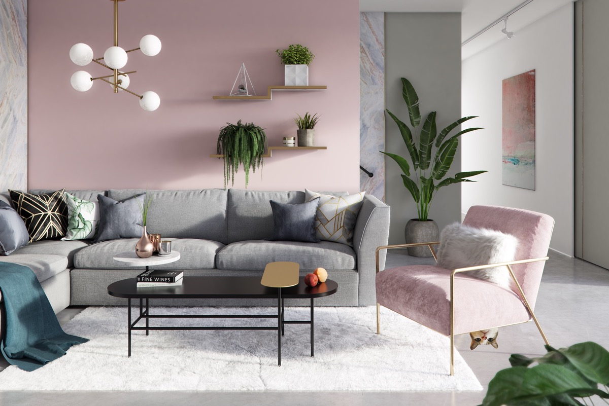 51 Pink Living Rooms With Tips Ideas, Grey And Pink Living Room Ideas
