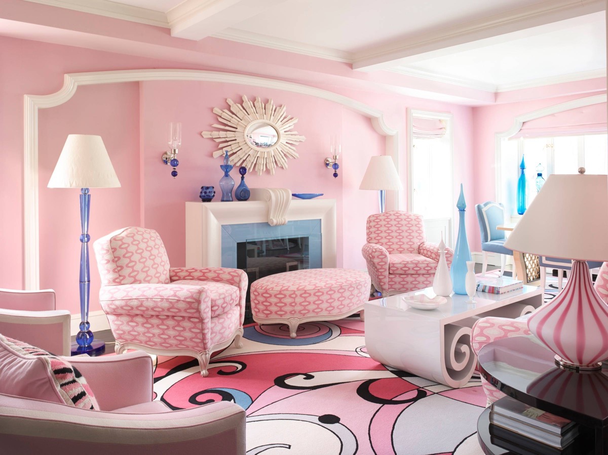 51 Pink Living Rooms With Tips Ideas, Pink Living Room Set