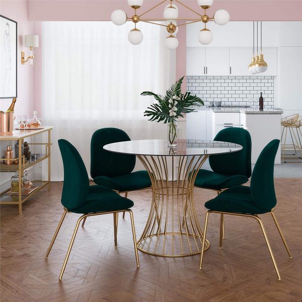 51 Round Dining Tables That Save On, Modern Round Dining Table Centerpiece Ideas