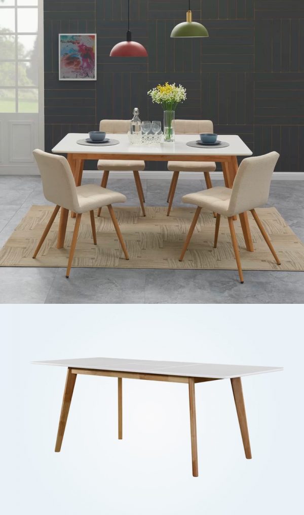 41 Extendable Dining Tables To Maximize, Slim Dining Room Table With Bench Seat Covers Uk