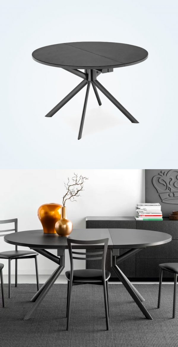 Small Round Extendable Dining Table, Round Dining Table Extendable Modern