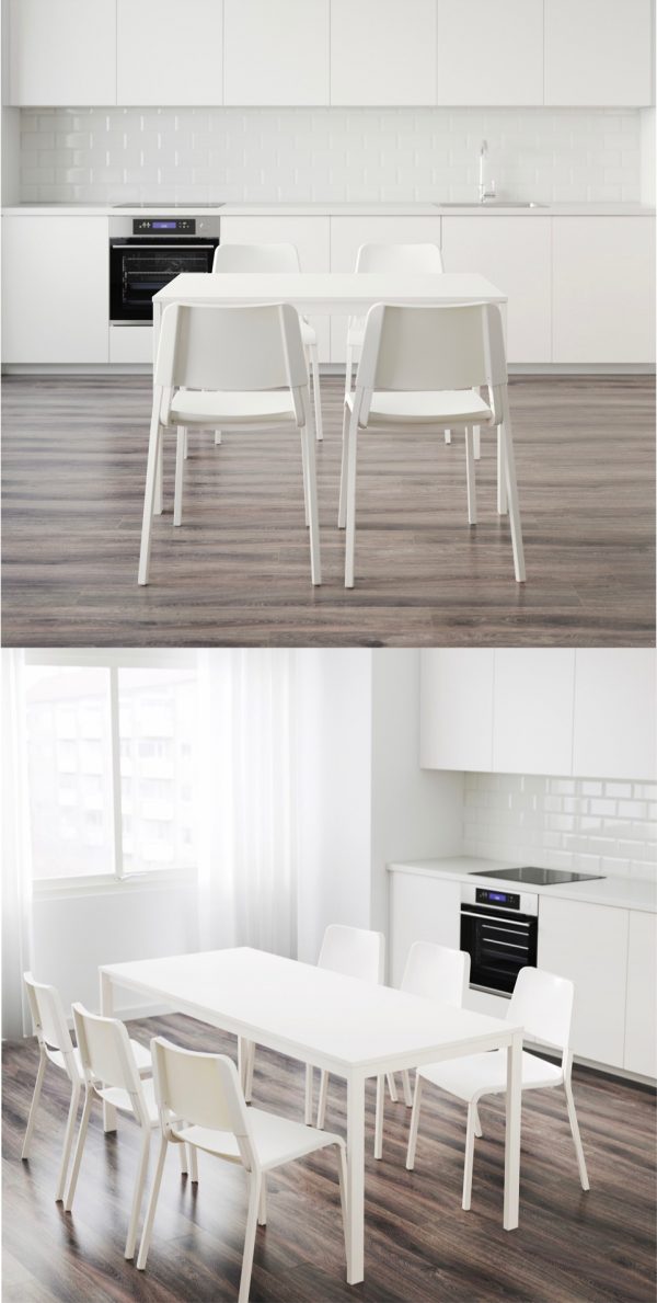 41 Extendable Dining Tables To Maximize, White Gloss Dining Table And Chairs Ikea