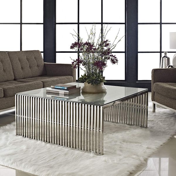 51 Square Coffee Tables That Every, Glass And Chrome Side Tables For Living Room