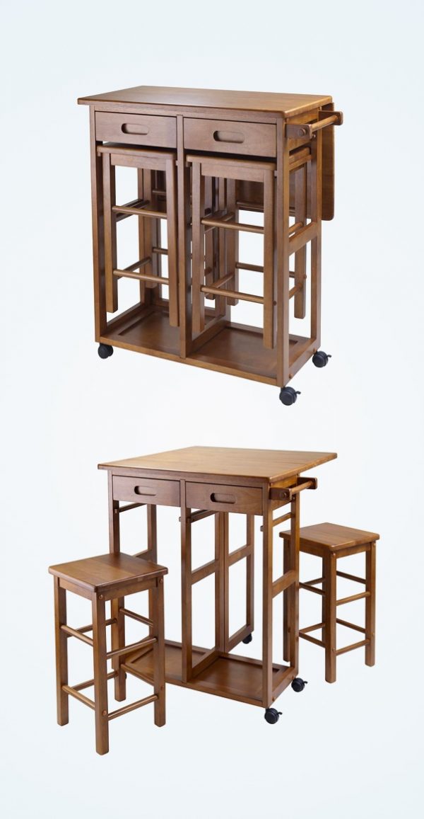 41 Drop Leaf Tables For Small Spaces, Folding Dining Table With Chairs Inside Australia