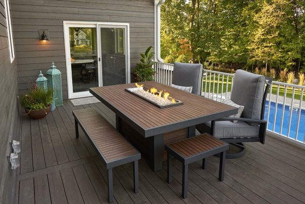 51 Outdoor Dining Tables That Will Wow Your Dinner Guests - Outdoor Dining Furniture With Fire Pit