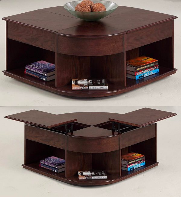51 Coffee Tables With Storage To, Dark Wood Storage Coffee Table