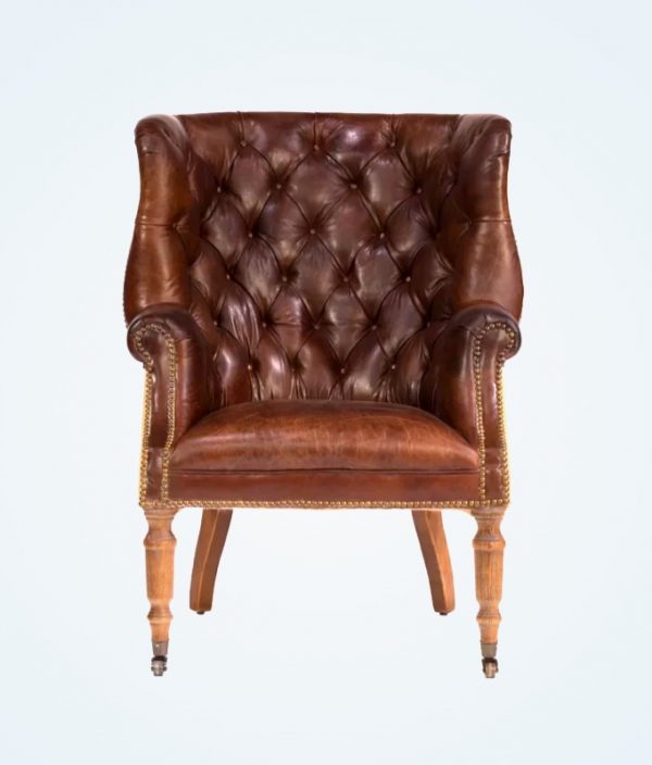 41 Wingback Chairs That Reinvent A, Brown Leather Wingback Chair