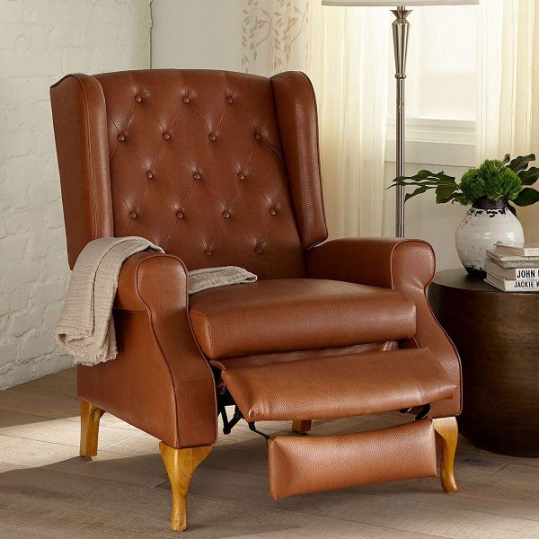 41 Wingback Chairs That Reinvent A, Leather Wing Chair Recliner