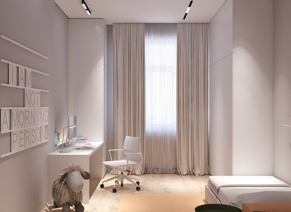 sophisticated minimalist kids bedroom workspace | Interior Design Ideas
