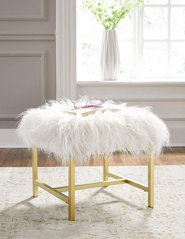 51 Vanity Stools To Upgrade Your Daily, Furry White Vanity Bench