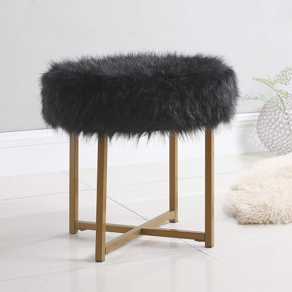 51 Vanity Stools To Upgrade Your Daily, Black Vanity Stool With Back
