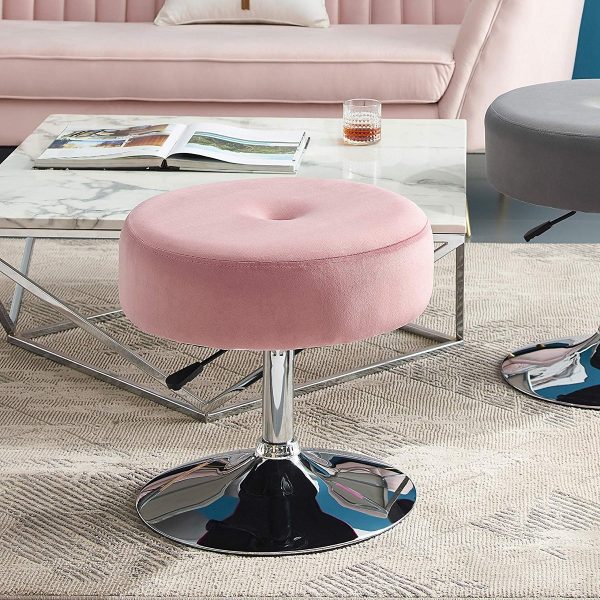 51 Vanity Stools To Upgrade Your Daily, Light Pink Vanity Chairs