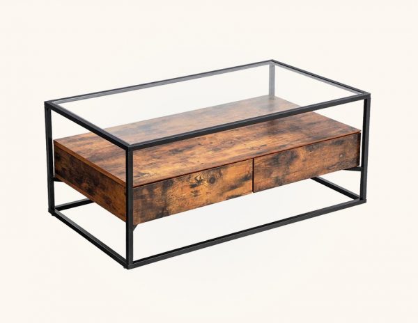 51 Rustic Coffee Tables That Redefine, Glass Rustic Coffee Table With Wheels
