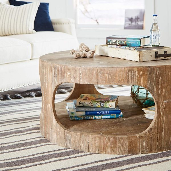 51 Rustic Coffee Tables That Redefine, Round Reclaimed Wood Coffee Table With Storage