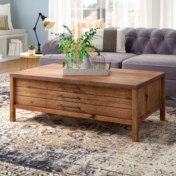 51 Rustic Coffee Tables That Redefine, Rustic Wood End Table With Drawer