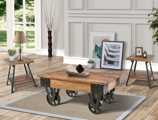 51 Rustic Coffee Tables That Redefine, Rustic Grey Coffee Table And End Tables