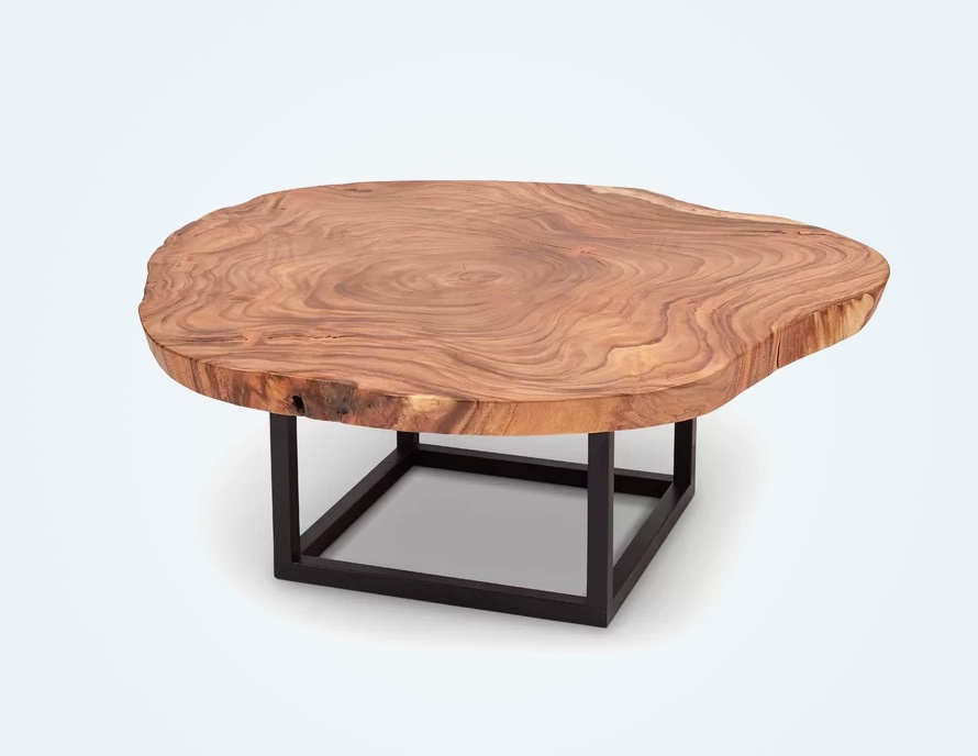 Tree Slice Coffee Table Live Edge Round, Round Wood Slice Table