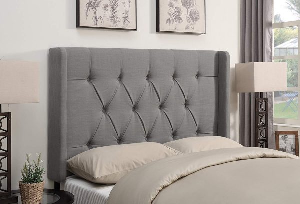 41 Tufted Headboards That Will, Queen Tufted Grey Headboard