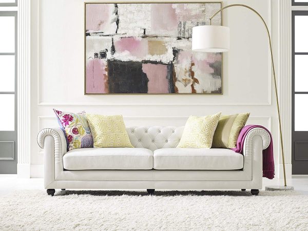 51 Tufted Sofas That Make Everyday, Modern White Leather Tufted Sofa