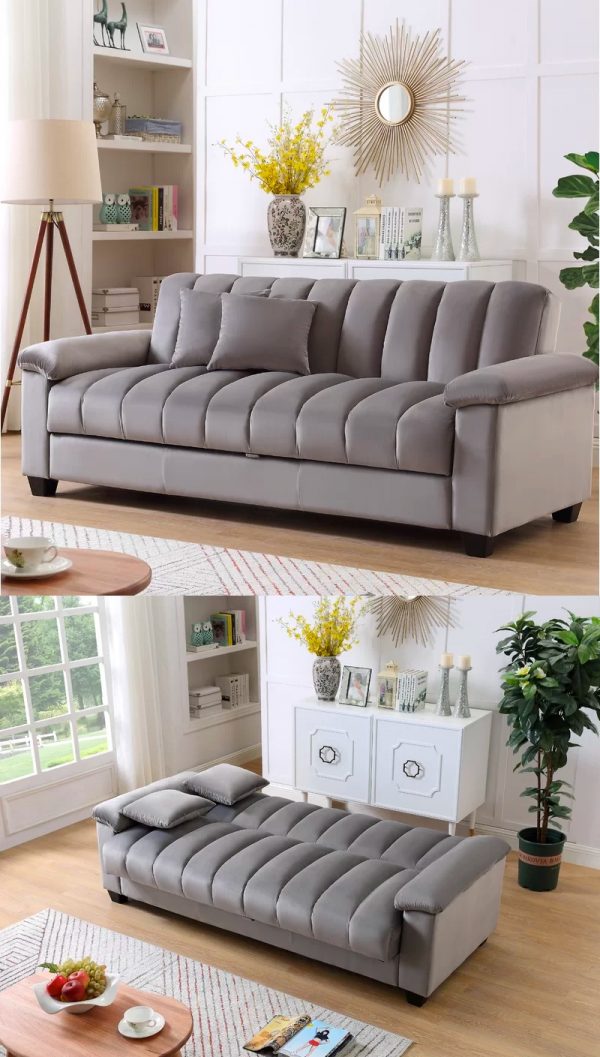 51 Sofa Beds To Create A Chic Multiuse, Scandinavian Style Corner Sofa Bed Grey Fabric With Storage Bag