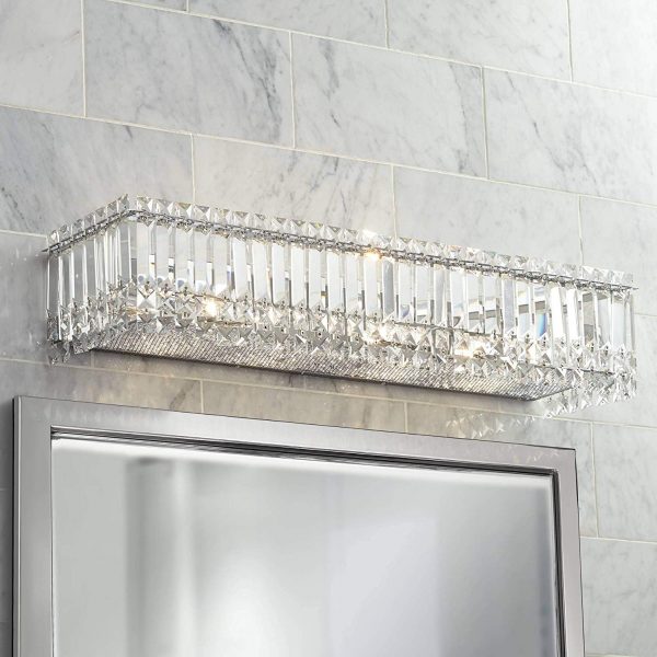 KBEST Bathroom Vanity Lights,Bathroom Light Fixtures LED Vanity Lights Crystal Mirror Front Vanity Light,Kaltweiß,44cm 