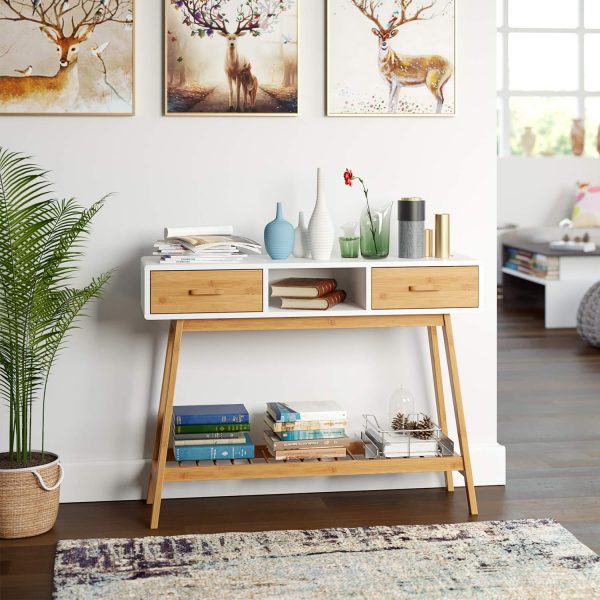 Details about   Console Table Home Decor Living Room Furniture Cubbyhole Storage Display Drawer 