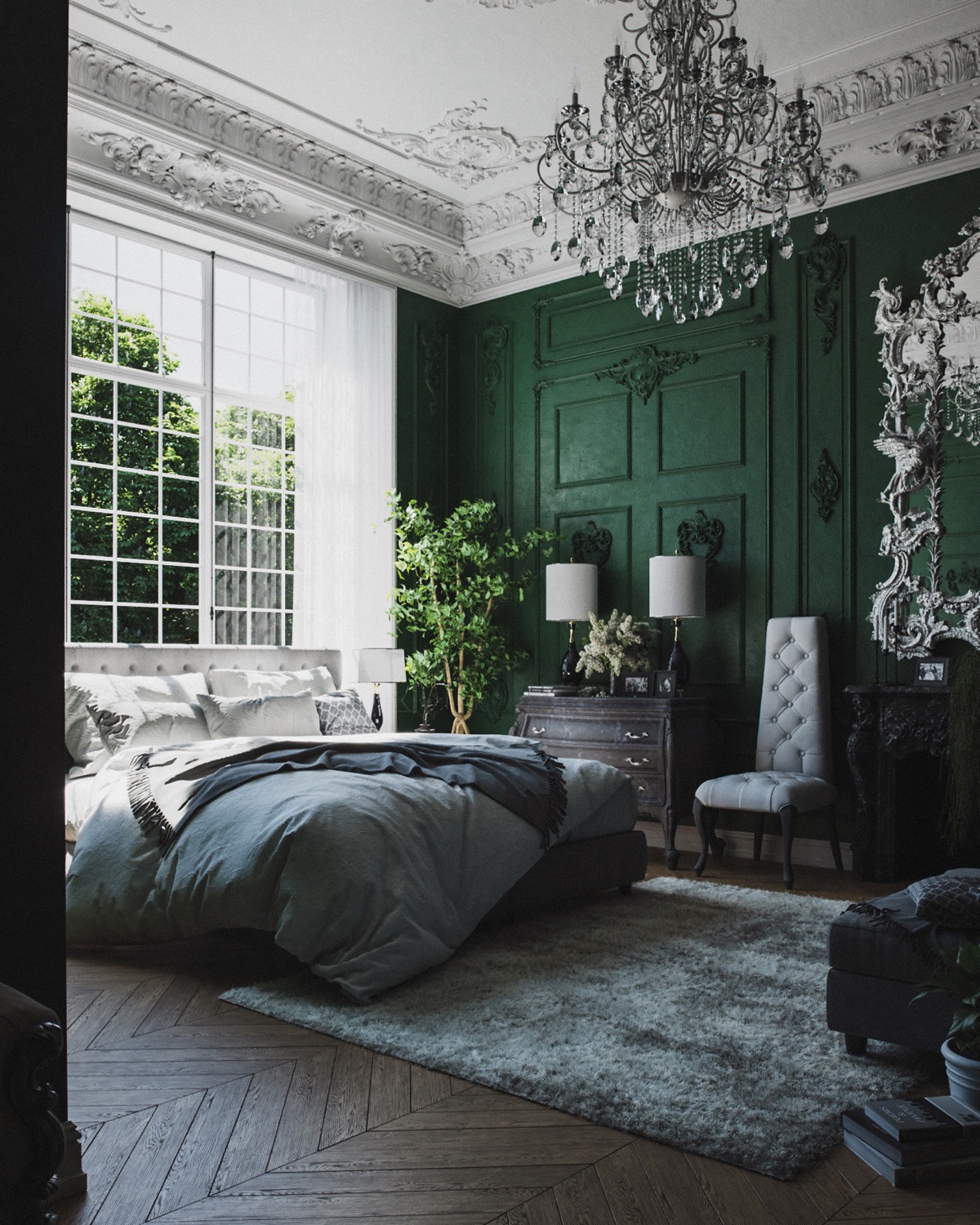 Dark Green Aesthetic Room