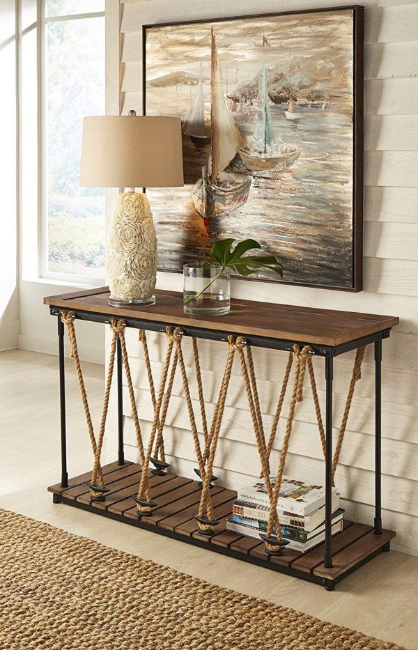 51 Entryway Tables To Create A Stylish, Jonathan Adler Blonde Wood Oval Console Table